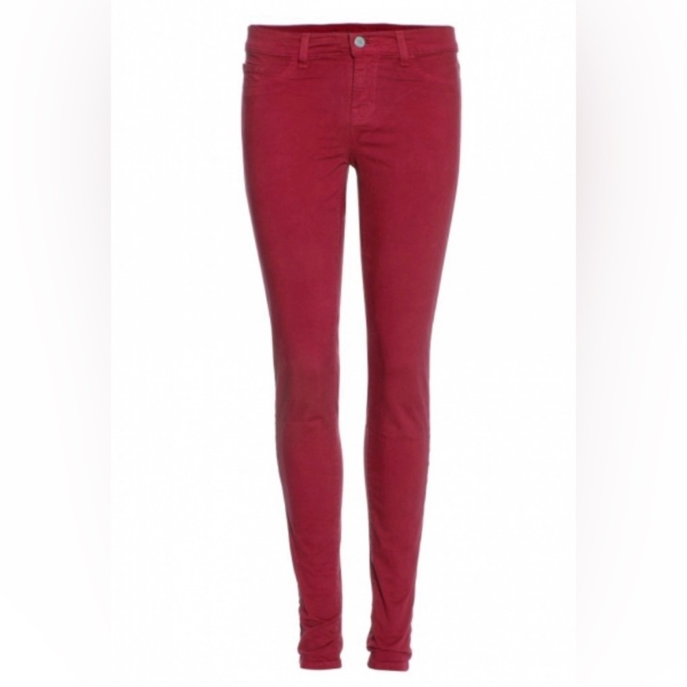 J Brand Women's Cotton Twill Jeans in Black Cherry Red Size 28 - Picture 2 of 9